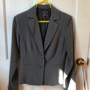 Women’s Grey Striped Blazer